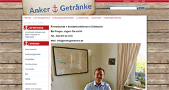 Desktop Screenshot of ankergetraenke.de