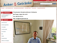 Tablet Screenshot of ankergetraenke.de